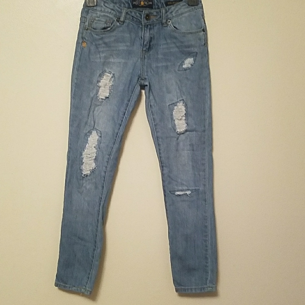 Girl's distressed Lucky Zoe Jegging size 10
